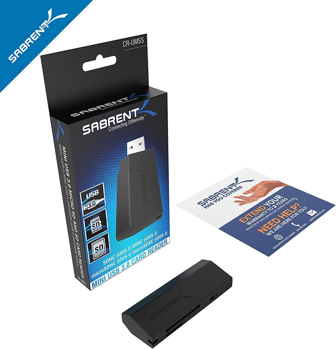 Sabrent SuperSpeed 2-Slot USB 3.0 Flash Memory Card Reader for Windows, Mac, Linux, and Certain Android Systems - Supports SD, SDHC, SDXC, MMC/MicroSD, T-Flash [Black] (CR-UMSS) : Everything Else
