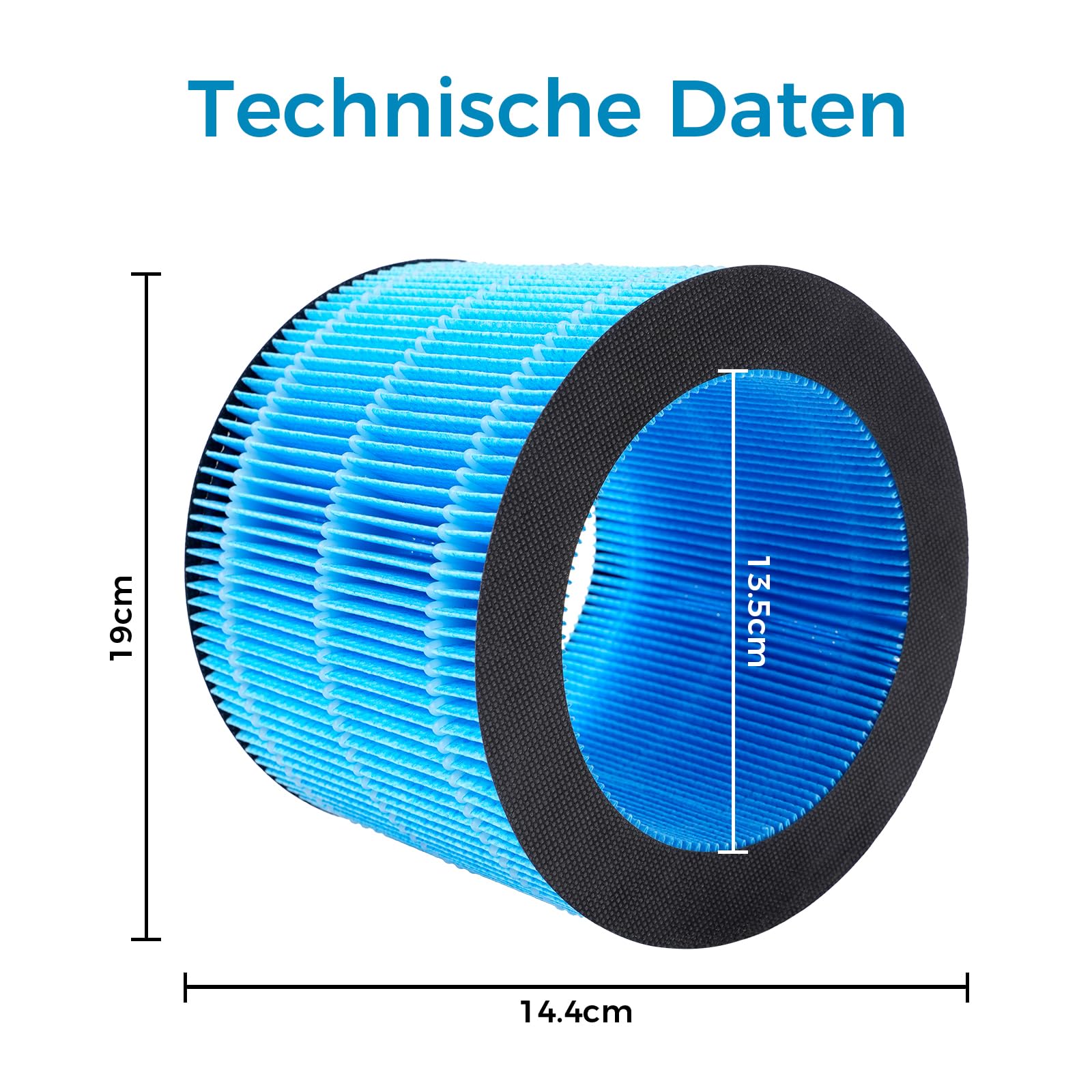 Filtr zamienny kompatybilny z oczyszczaczem powietrza Philips AMF220/15, kompatybilny z nawilżaczami powietrza Philips HU3916/10, HU3918/10, HU2716/10, HU2718/10 – Również do FYM220/30 i FY3446/30