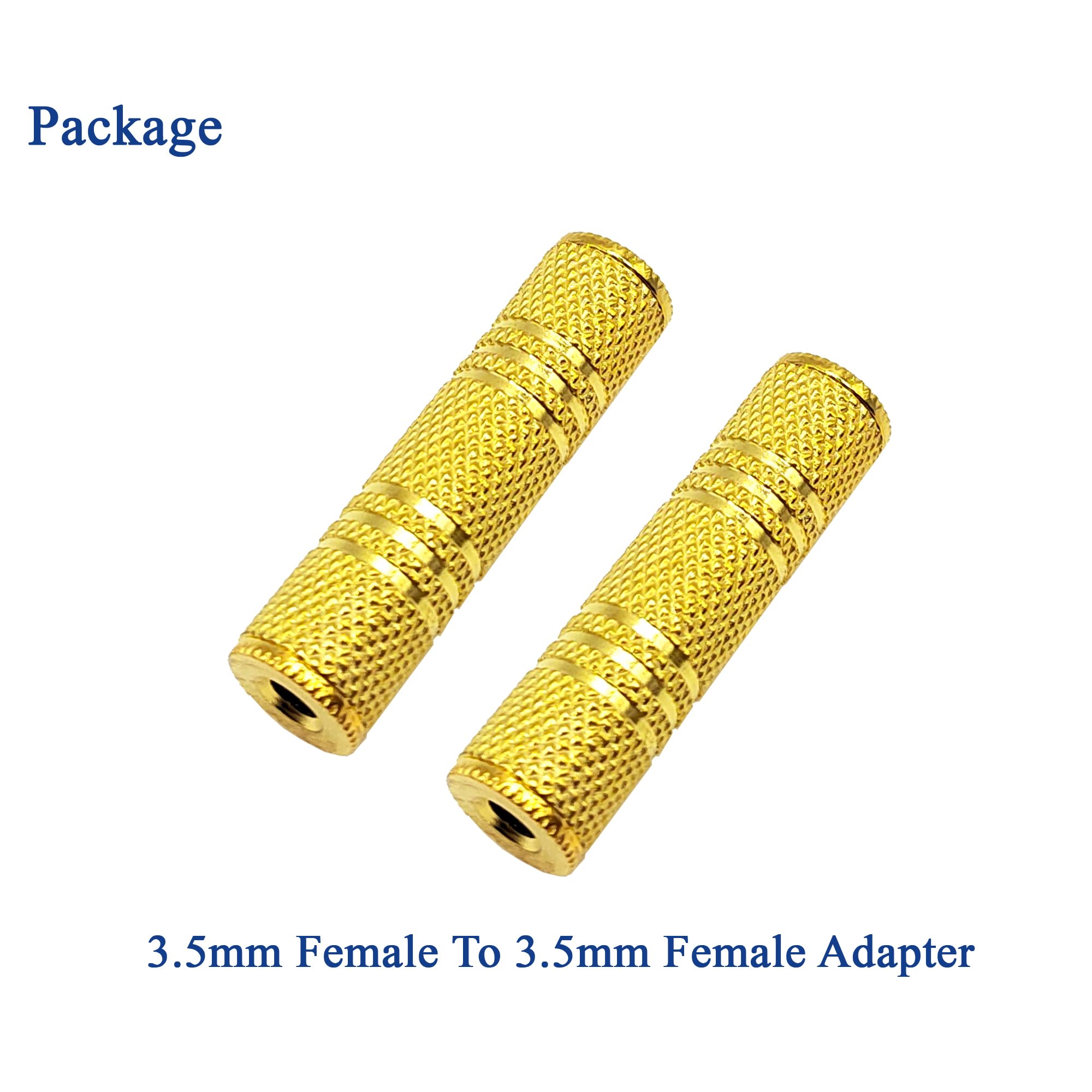 1/8 Zoll TRS TS 3,5 mm Buchse auf Buchse, Koppler Stereo-Adapter für Kopfhörer, AUX auf AUX-Anschluss, 2 Stück