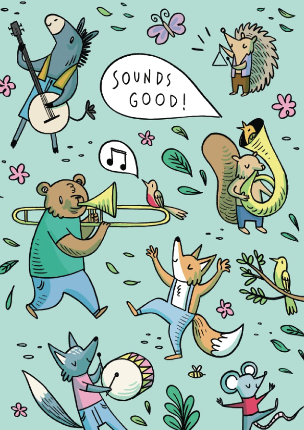 Cahier de musique pour enfants grand format A4 avec 6 portées par page