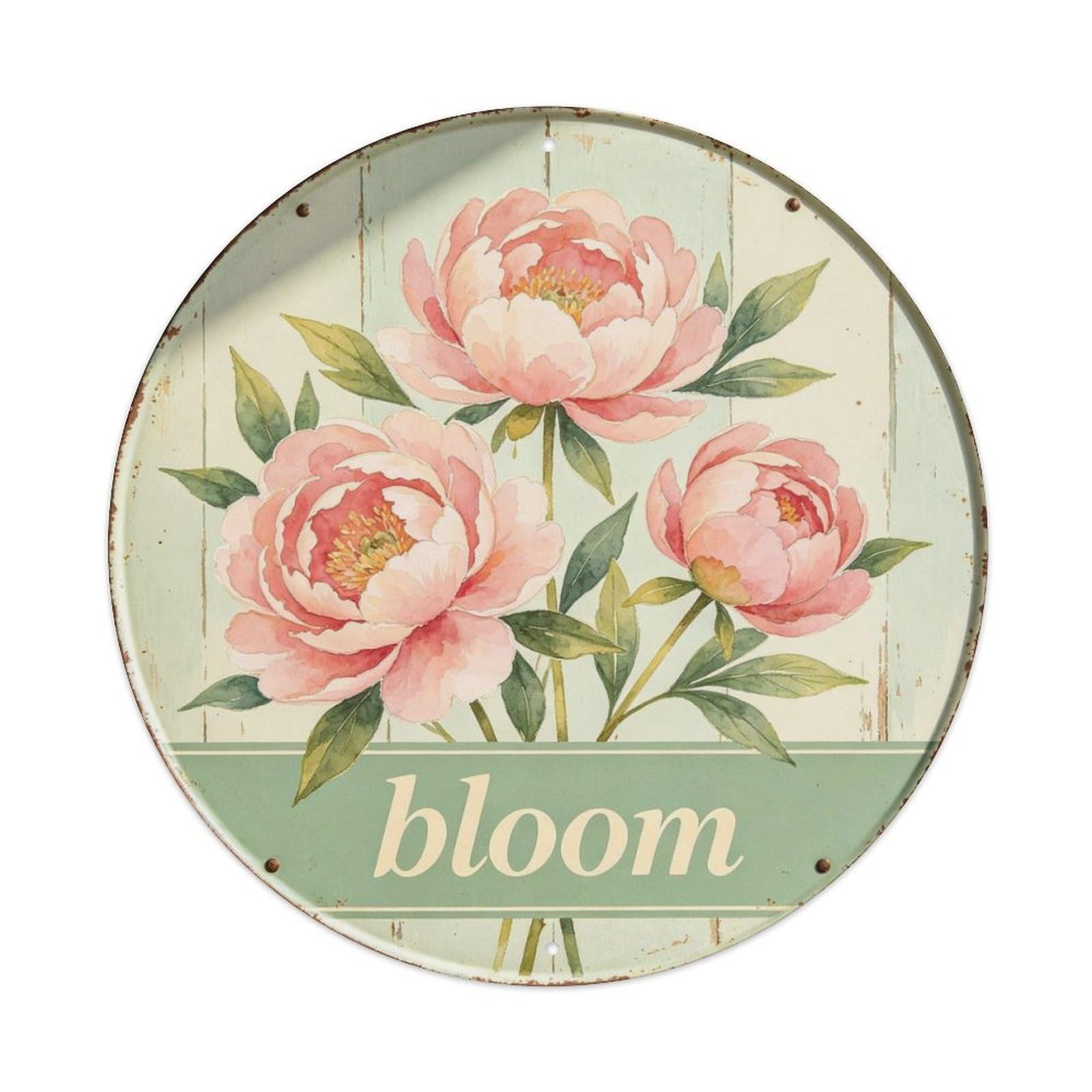 Bloom Metal Tin Sign Plaque