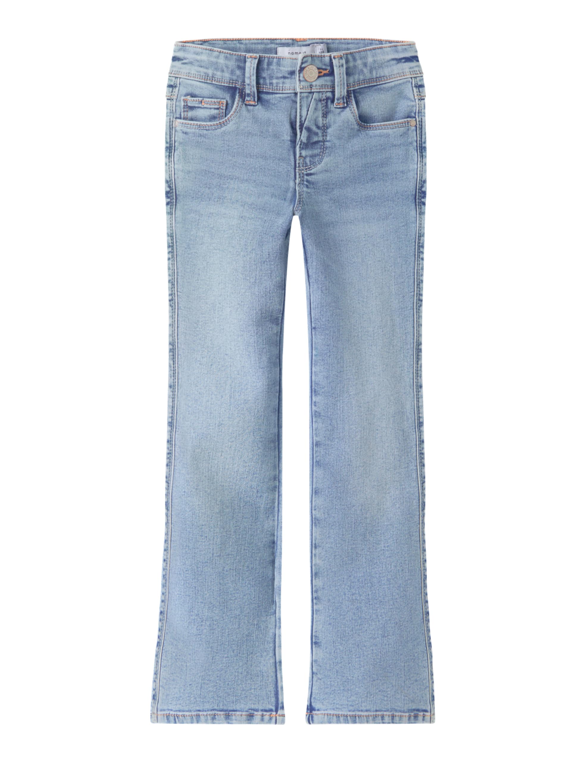 NAME IT Nkfpolly Skinny Boot Jeans 1142-Au Noos, Denim Bleached Light Blue Bleached, 146