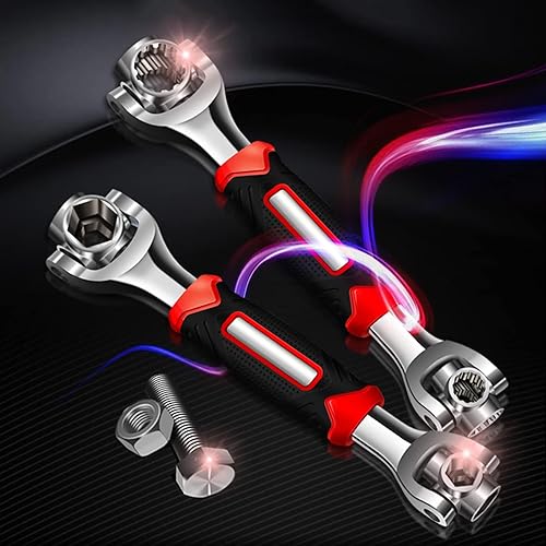 Miniatura 8 de lanema Juego de llaves de doble cabeza de rotación 360 52 en 1 Llave multiherramienta para herramientas de reparación de automóviles Llave universal