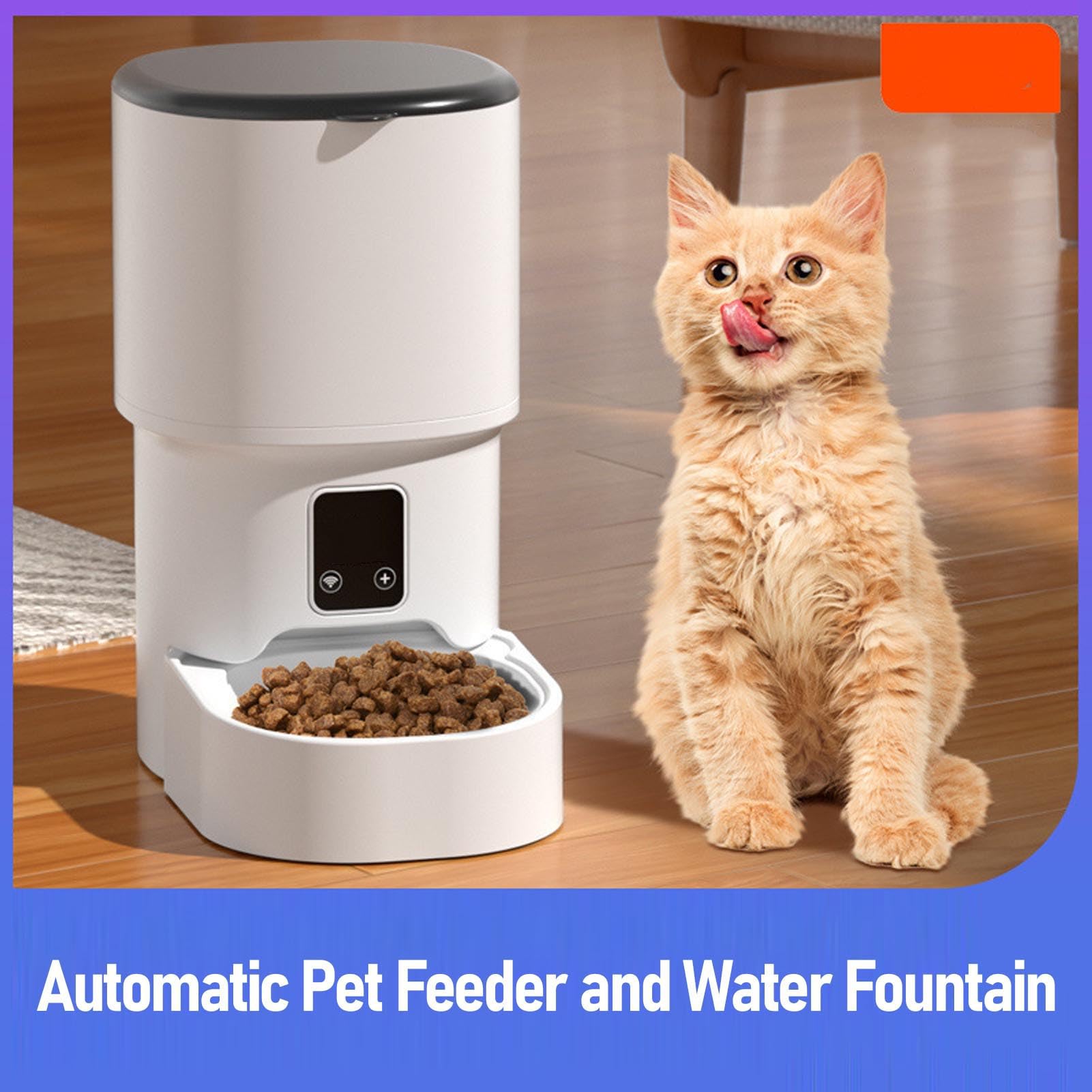 Fabater Dispensador Inteligente de Alimentos para Mascotas, Alimentador y Bebedero Habilitado para Aplicación de Control Remoto WiFi para Perros Gatos, Máquina de Alimentación Multifuncional para