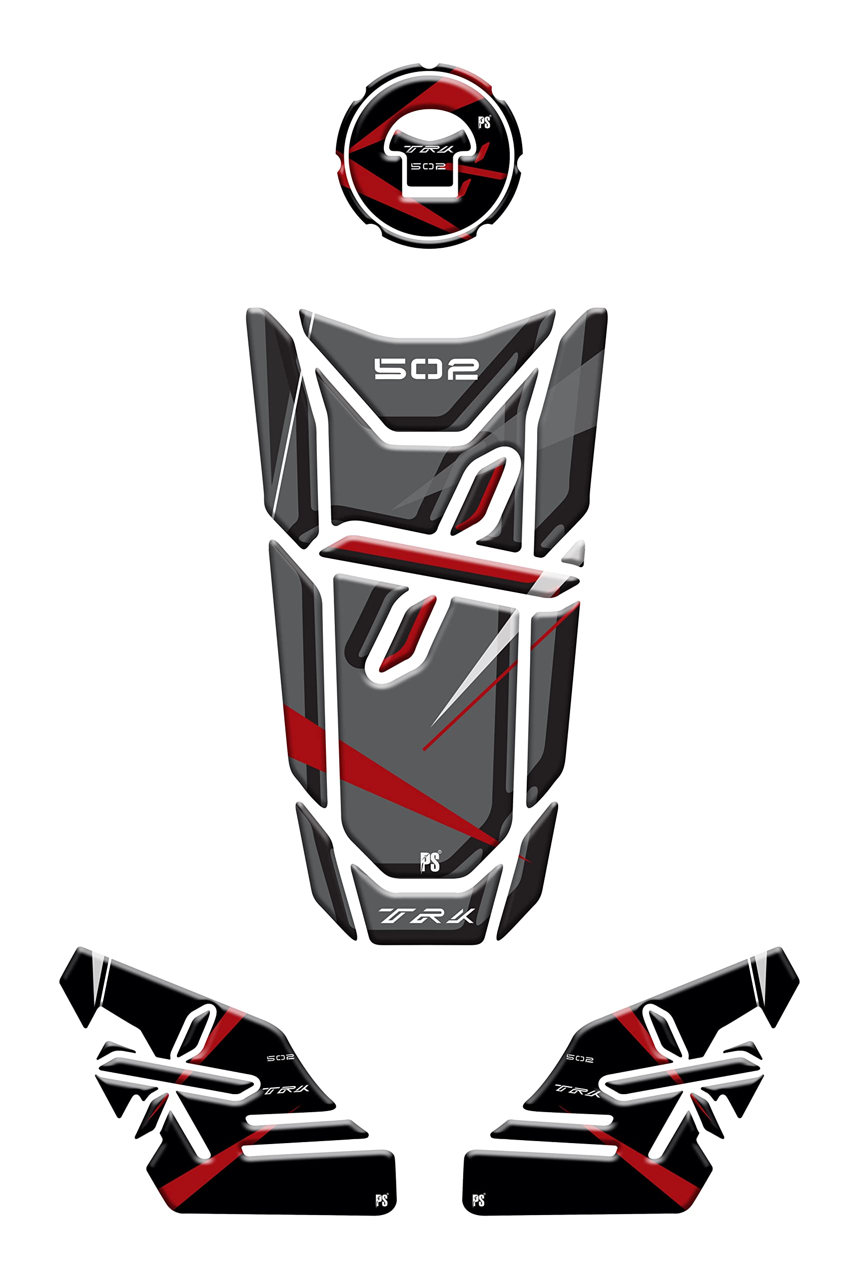 Kit protège-réservoir résine 3D Benelli TRK 502 X avec protections latérales