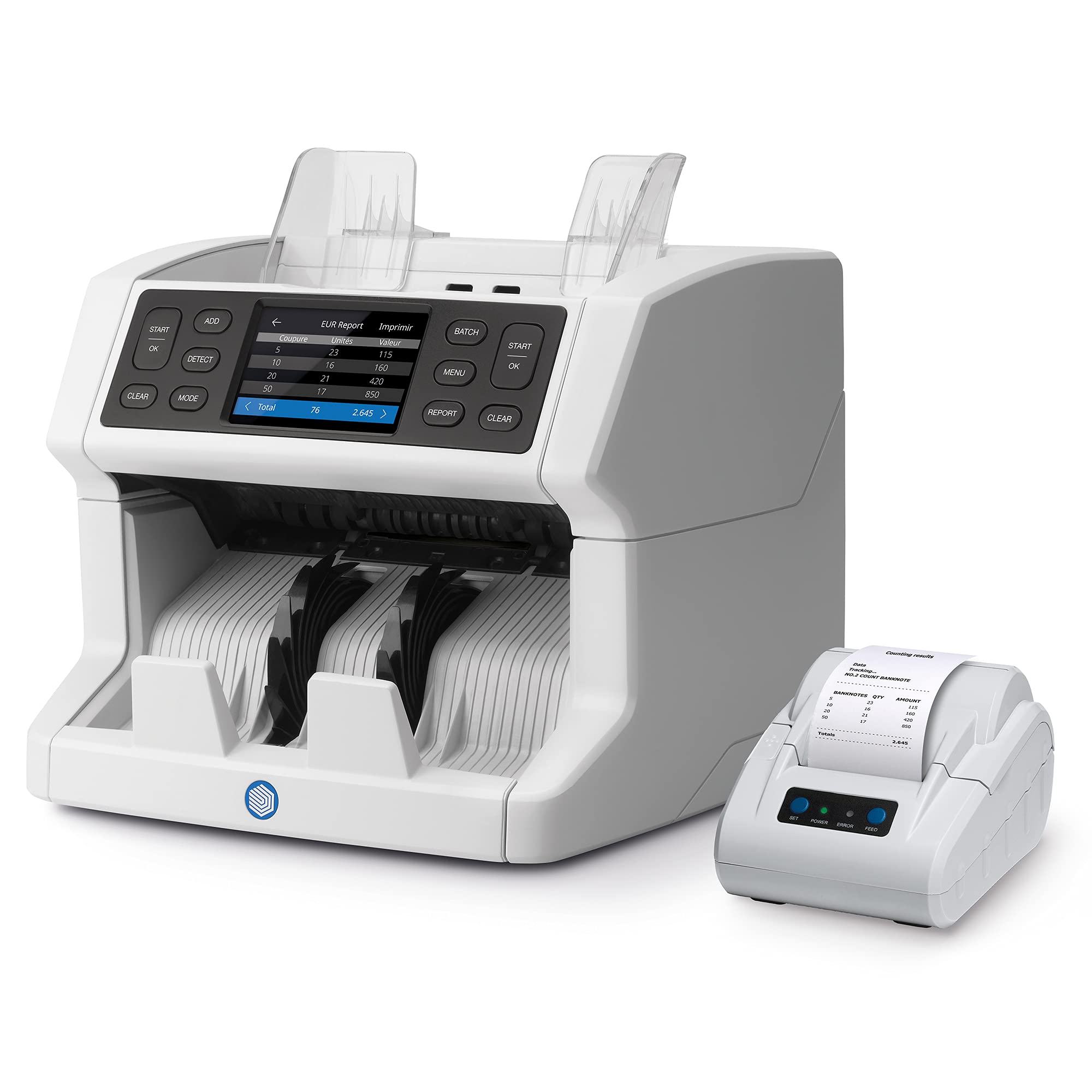 Safescan 2865-S - Contatore di banconote miste, con rilevatore di denaro contraffatto a 7 punti, adatto per banconote King Charles