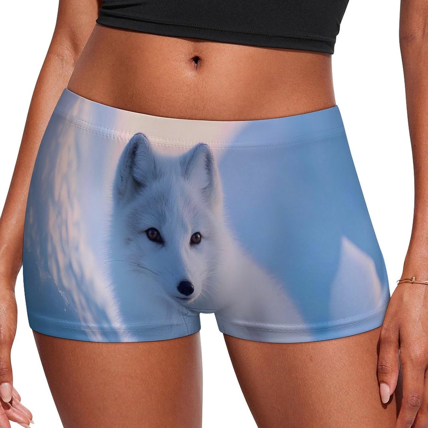 Arctic1 Fox1 Funny Women's Boxer Briefs Breathable Underpants Trunks Stretch Underwear