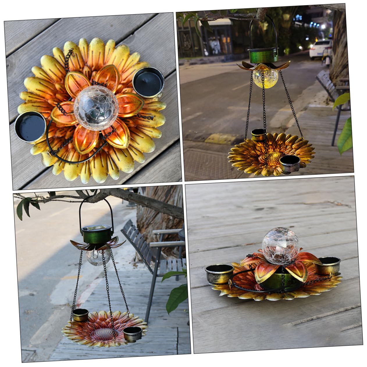 Toddmomy Solar Bird Feeder Kreativer Hängender Futterspender Solar-Laterne Für Garten Und Balkon Für Kleine Vögel Wie Kanarienvögel Und Papageien Wetterbeständig Automatischer