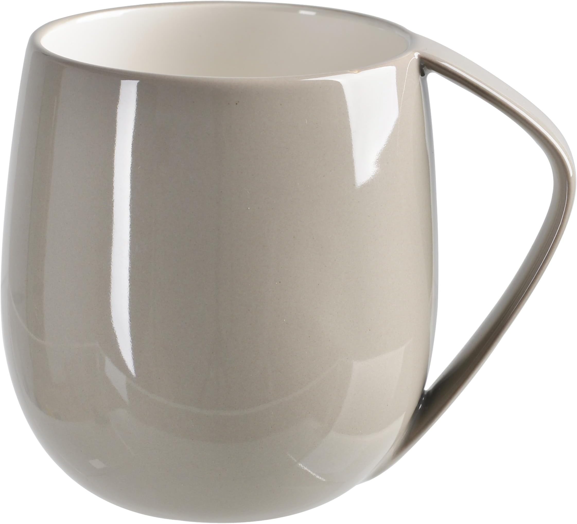Olo Mug, Ceramic, Grey/Brown, 12.3 x 9.3 x 9.9 cm