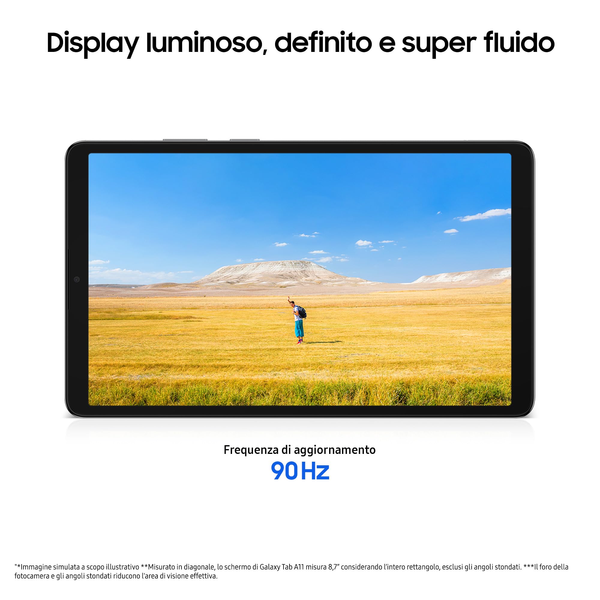 Samsung Galaxy Tab A11 Tablet Android 8.7" 90Hz Display 4GB RAM 64GB WiFi Argento