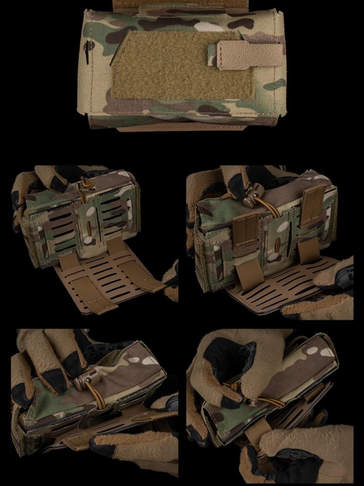 BotiquíN de Primeros Auxilios Compacto de Camuflaje V3, Bolsa TáCtica IFAK, Sistema de Dos Piezas para BotiquíN de Emergencia
