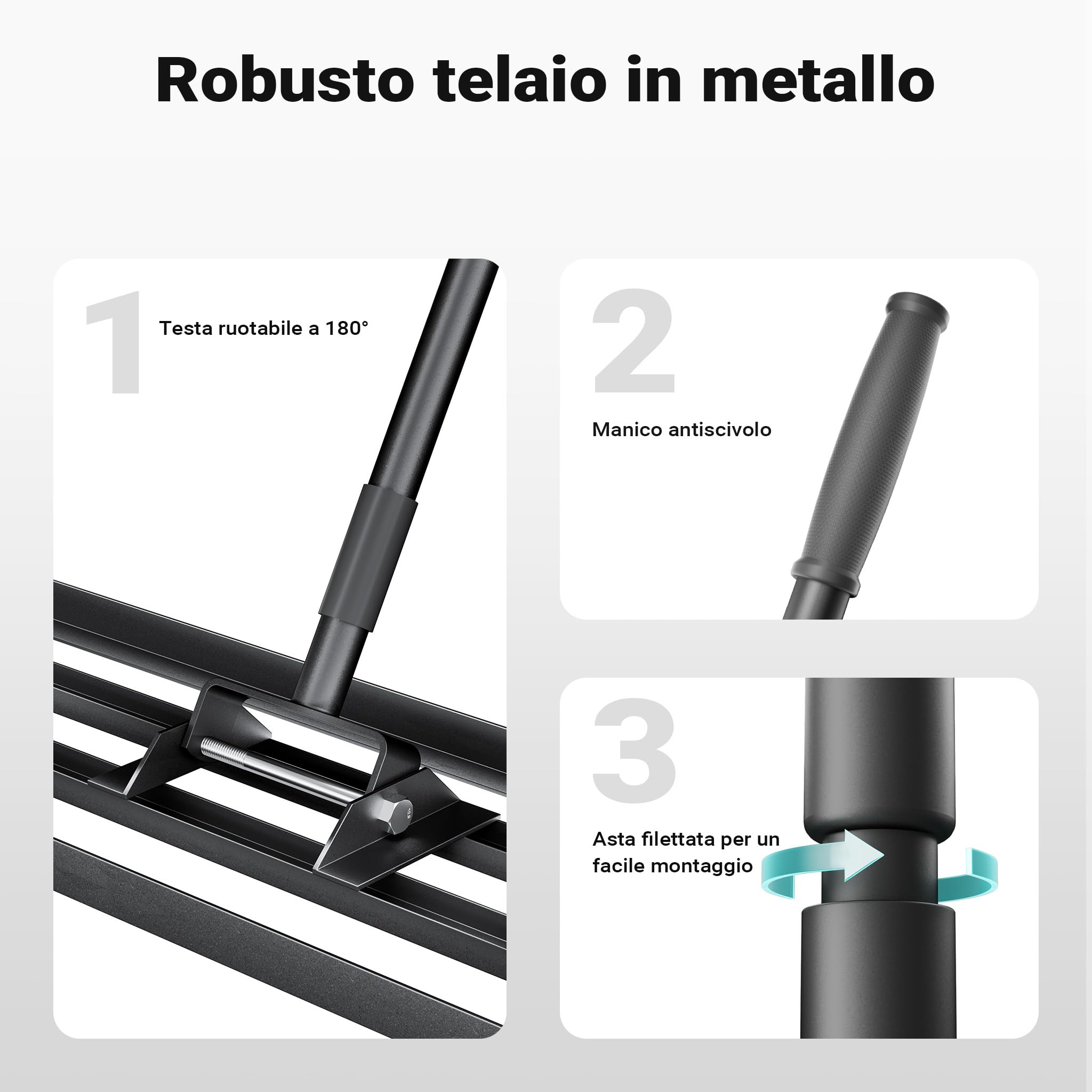 Wiltec Rastrello livellatore in alluminio 75 x 25 cm, per livellamento e sabbiatura di terreni prati