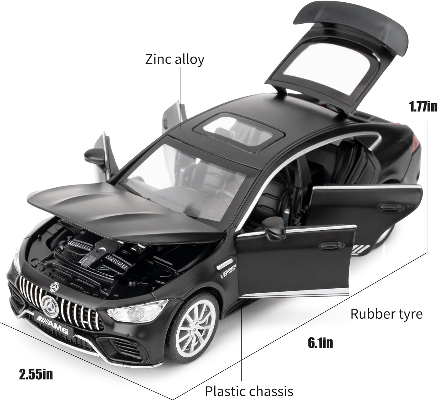 Amazon.com: Model Car Alloy Diecast 1/32 Pull Back Toy Car with