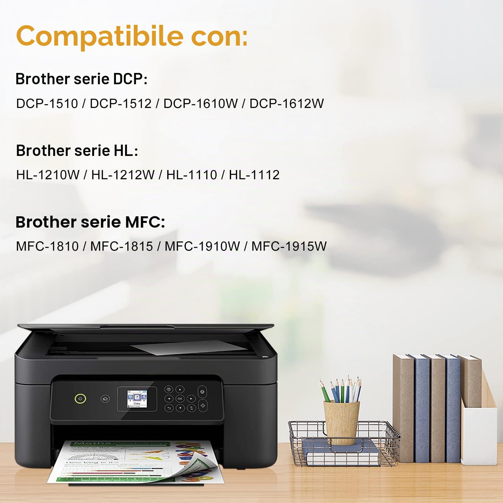 LeciRoba TN1050 TN-1050 per Brother TN1050 cartuccia toner per stampanti Brother DCP-1612W HL-1212W