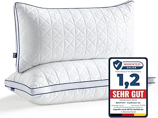 BedStory Kopfkissen 40x80, 2er Set Kissen 40x80 mit Reißverschluss, 2x950g Mikrofaser Kopfkissen höhenverstellbar, Schlafkissen atmungsaktiv waschbar für Allergiker Seitenschläfer, Oeko Zertifiziert