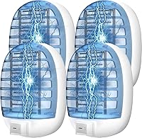 HDView Indoor Bug Zappers Plug-in (4 Pack) - Electronic Mosquito Fly Traps Killer Safe for Kids Pets Kitchen Bedroom