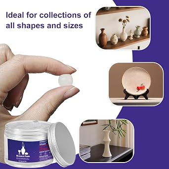 EIGTWEN 4oz Clear Museum Paste, Museum Paste Clear Removable, Excellent Adhesion, Reusable, Disassembles Without Marks, Suitable for Surfaces of Metal, Ceramics, Glass, Plastics, and Wood