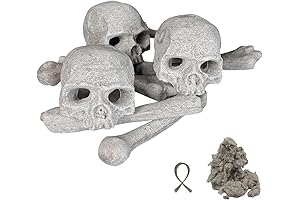 9 Pcs Ceramic Skulls for Fire Pit