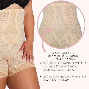 High Waist Lace Thigh Slimmer with Extra Firm Support by Rago
