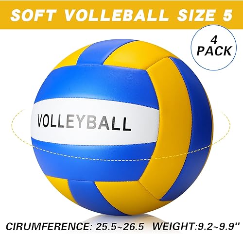 Miniatura 2 de Jerify Pelota de voleibol de tamaño 5 oficial para interiores y exteriores, pelota de entrenamiento suave para principiantes, adolescentes, adultos,