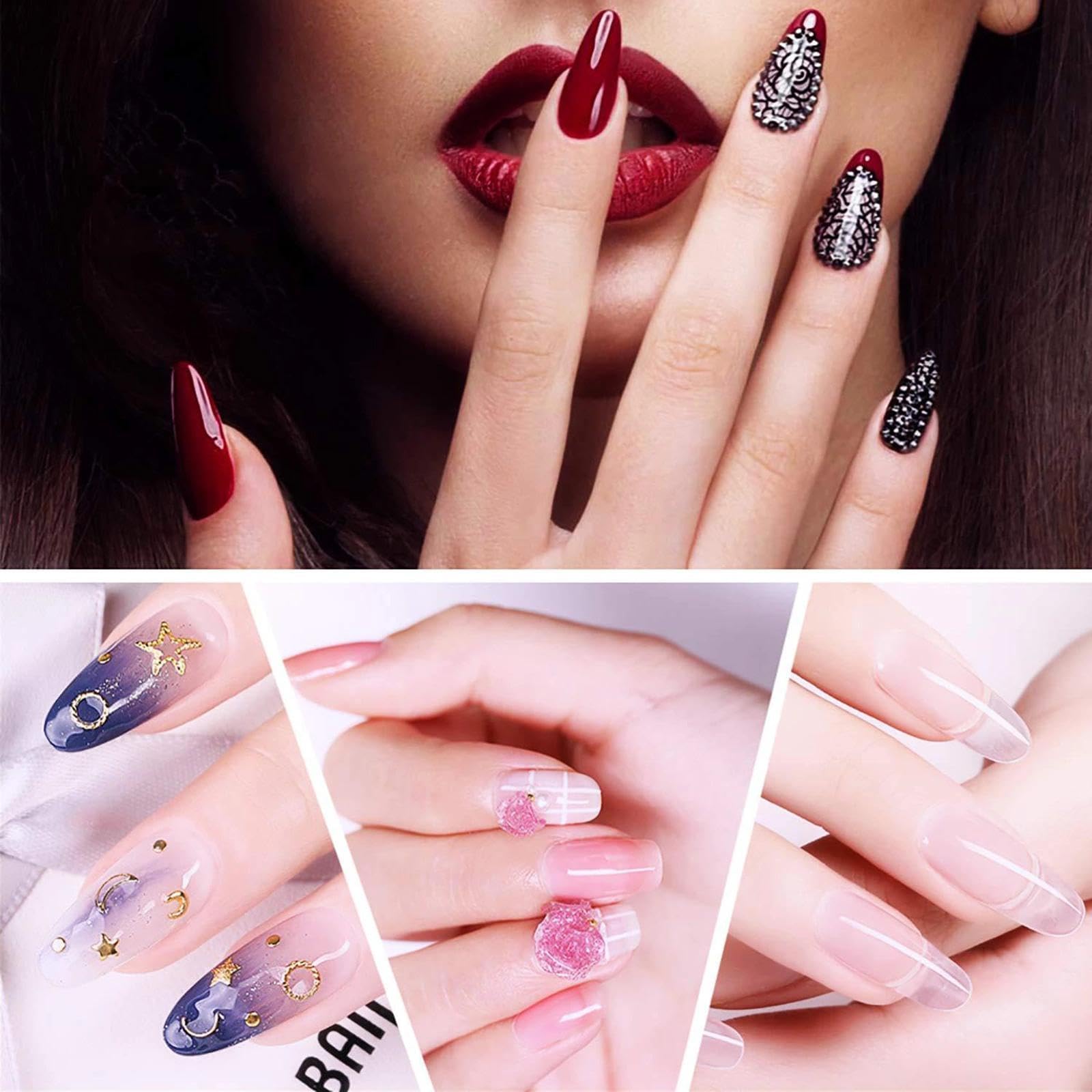 Set di polvere acrilica e liquido, 3 colori, pennello per nail art, forme, tazza di vetro, lima, kit di estensione per unghie per principianti – extension gel rapide