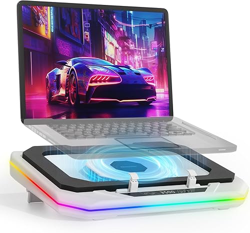 OImaster Tapis de refroidissement pour ordinateur portable de jeu avec turbovent