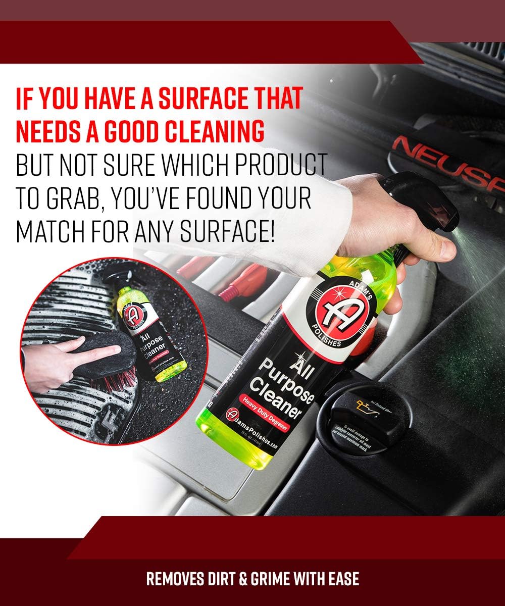 Adam's Polishes All Purpose Cleaner (16oz) - Professional Heavy Duty Industrial Cleaner & Degreaser | Cuts Heavy Grease & Tar | Car Detailing, Tire Cleaner, Engine Cleaner, Wheel Cleaner - Image 8
