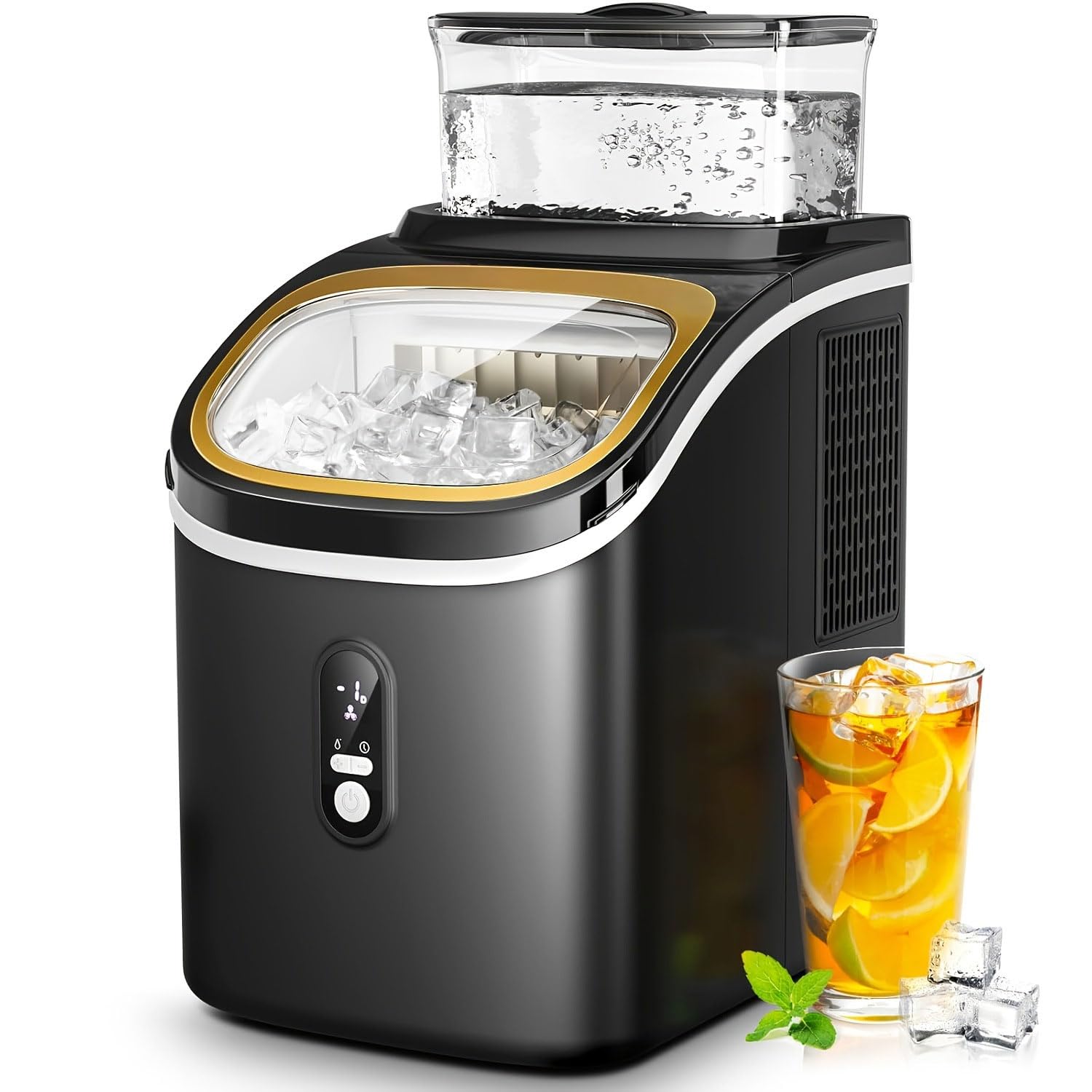 JOSBY Máquina De Hielo Portátil De 20 Kg/día, con Pantalla LCD Y Depósito De Agua Desmontable De 1,5 L, Autolimpieza, Temporizador De 24 Horas, Congelación Eficiente, Ideal para El Hogar, La Oficina