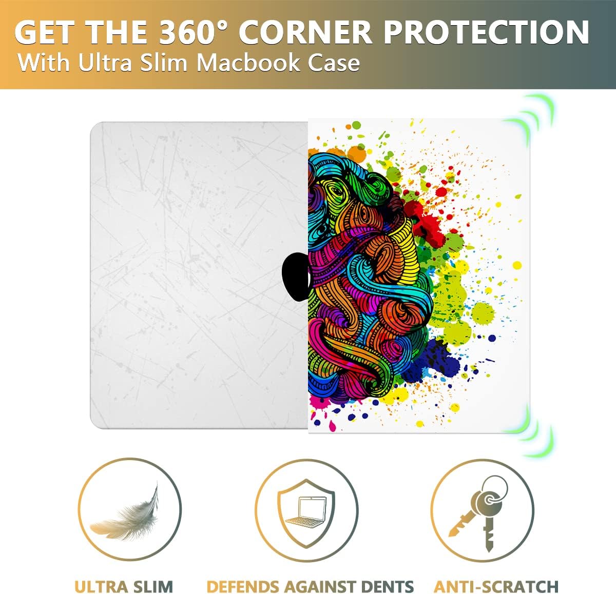 CISSOOK Creative Brain Hard Shell Case for MacBook Pro 14 inch Case 2026 2025 2024 2023 2022 2021 Release A3434 A3401 A3112 A3185 A2992 A2918 A2779 A2442, Brain Cover for MacBook Pro 14 M1 M2 M3 M4 M5