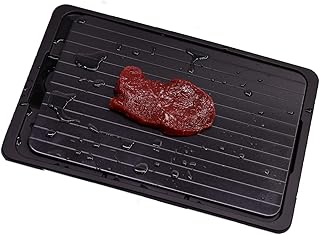 Duck Retail Defrosting Tray | Thawing Plate for Fast defrosting of Frozen Foods | Premium Quality Defrost Tray | with Bonus Drip Tray| Extra Thick (4mm) Non-Stick