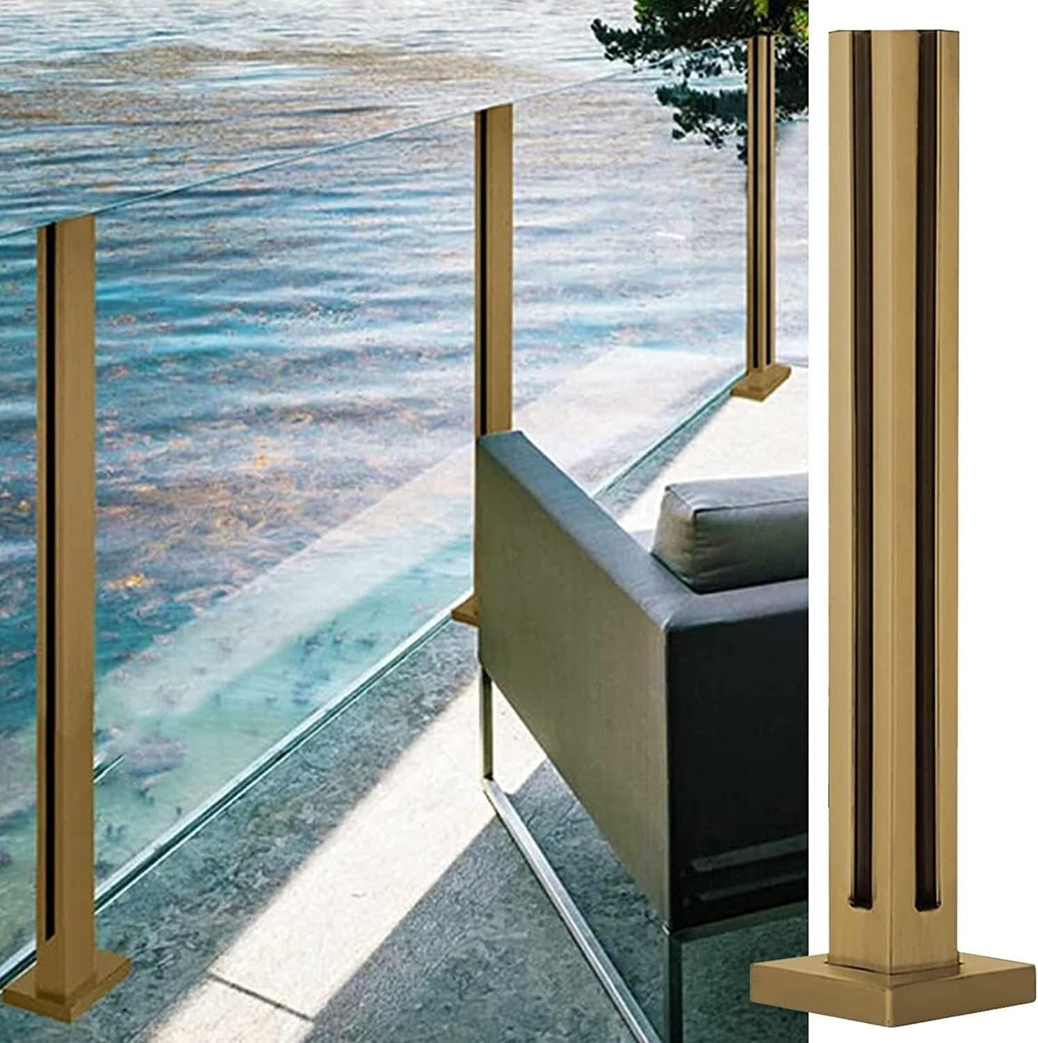 Poteau de garde-corps en verre pour stopper le vent sur votre terrasse