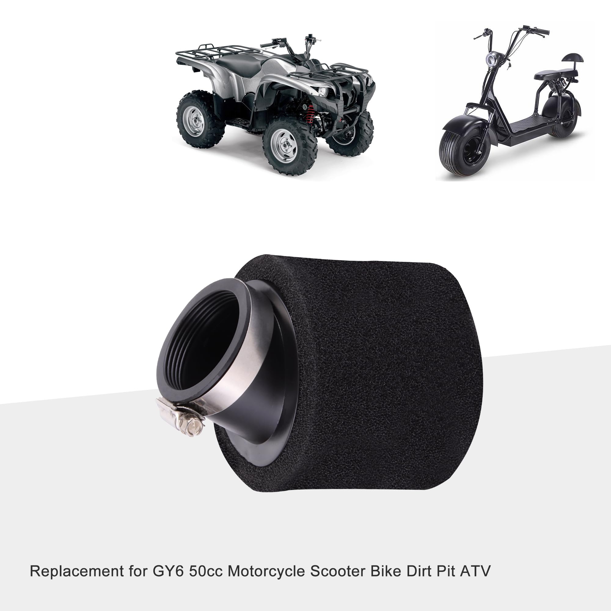 Filtro Aria Universale 48-50mm Per Moto, ATV E Scooter 50cc-250cc | A Prova Di Spruzzo E Lavabile