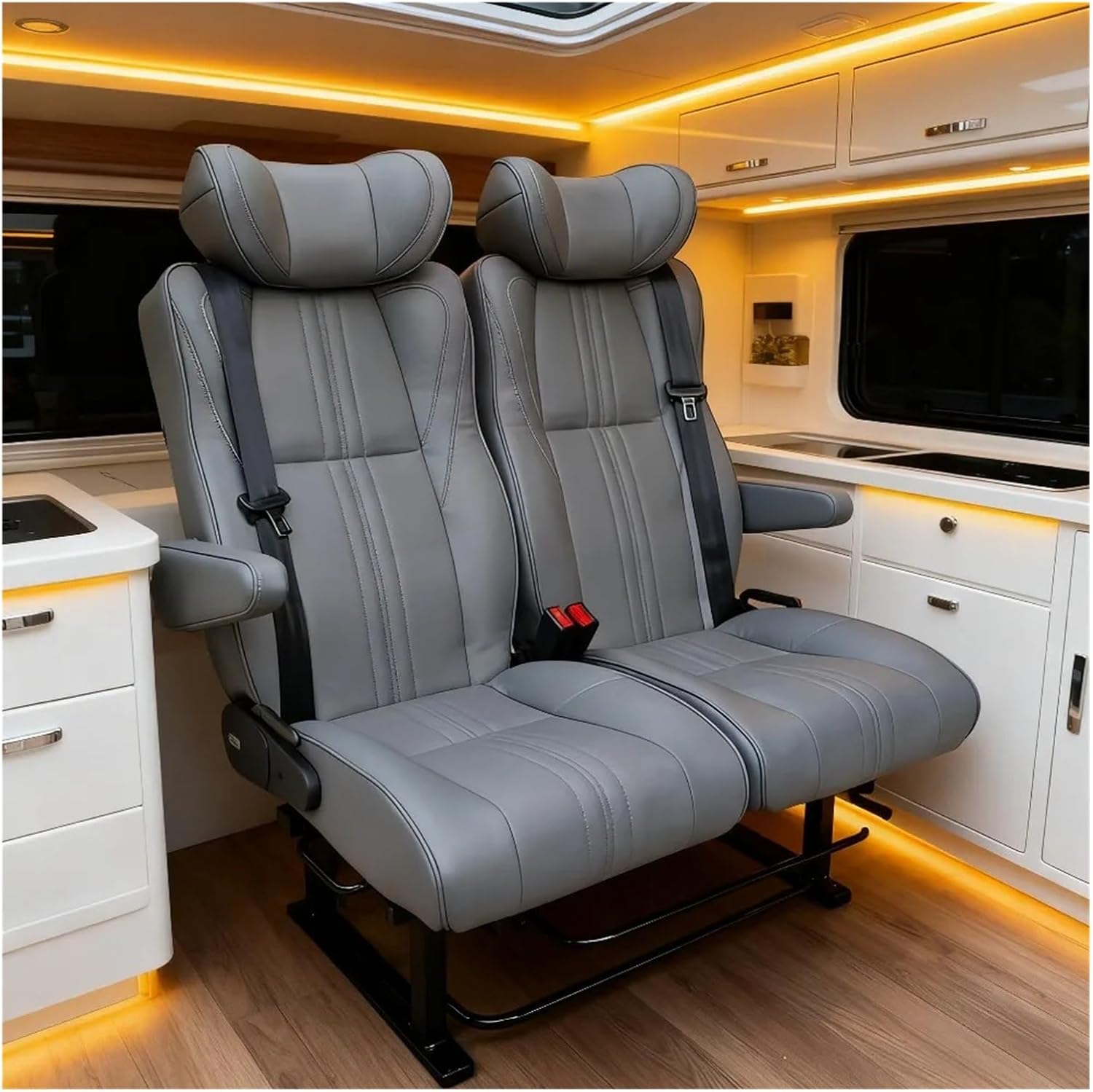 Luxury Custom Leather VIP Car Seats Comfortable Adjustable Flat Folding Front RV MPV Van Separate Seat