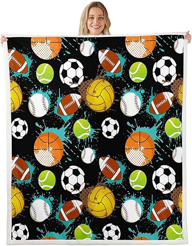 Miniatura 31 de Erosebridal Manta de felpa de girasol, manta de vellón floral de flores amarillas, manta de notas musicales para niños y adultos, manta