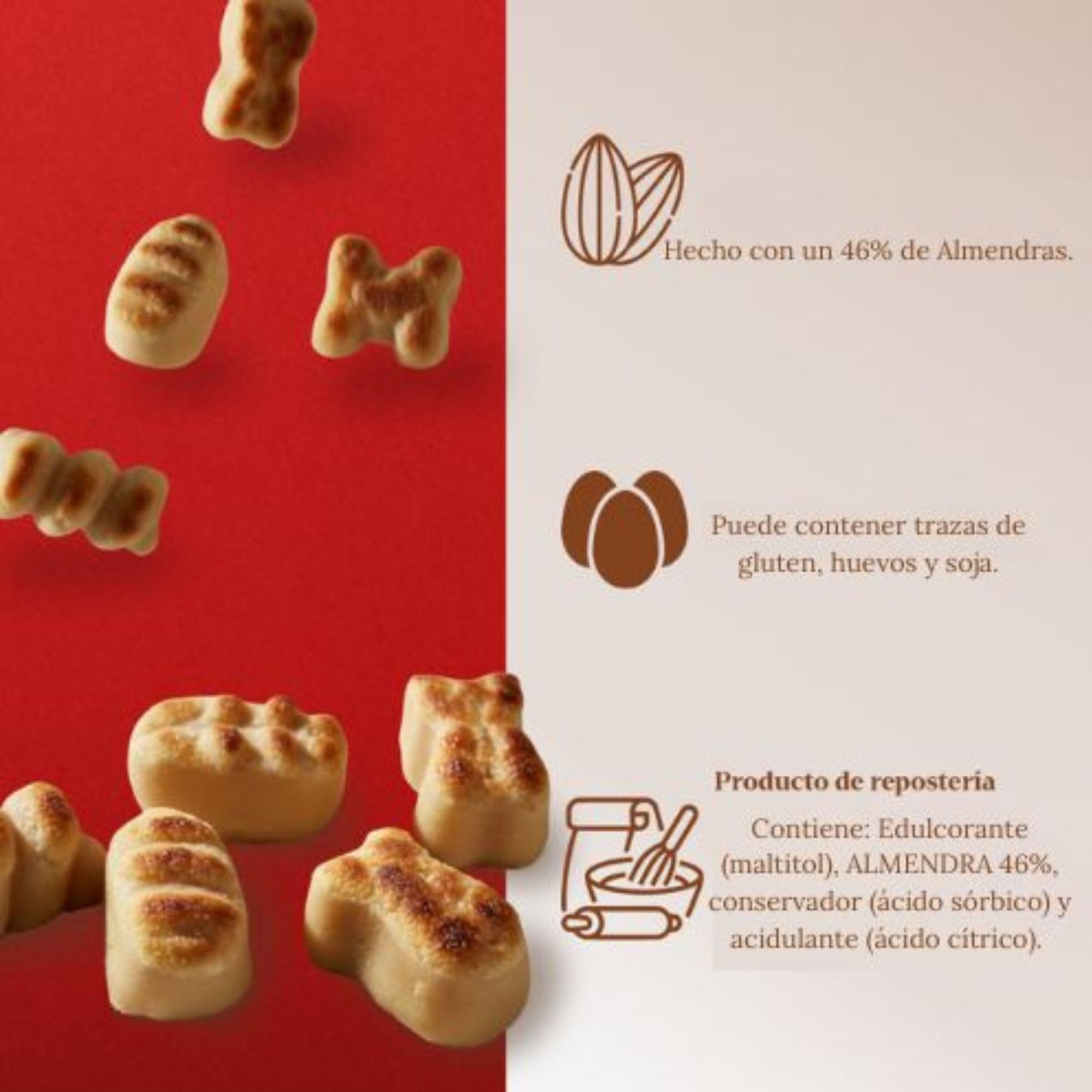 LAPASION - Figuritas de Mazapan Artesanas de Calidad Suprema Sin Azucares Añadidos, Bolsa 1kg.