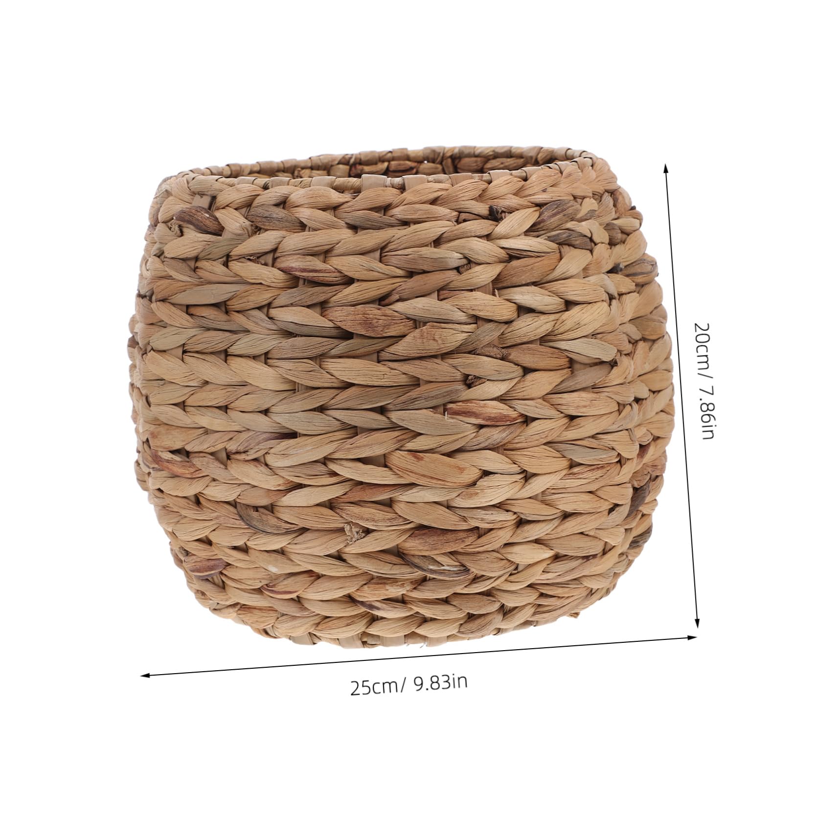 PRETYZOOM Cesta Tejida de Paja para Almacenamiento Cesta Organizadora de Fibra Natural para Artículos Diversos para Mesa de Escritorio o Decoración de Flores Casa