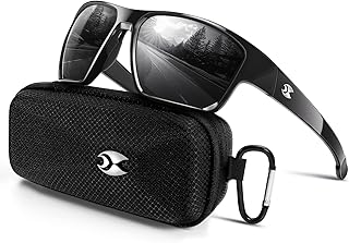 suoso Sports Polarized Sunglasses for Men: TR90 UV400 Protection Sun Glasses Womens Wrap Around Goggles for Drving Fishing