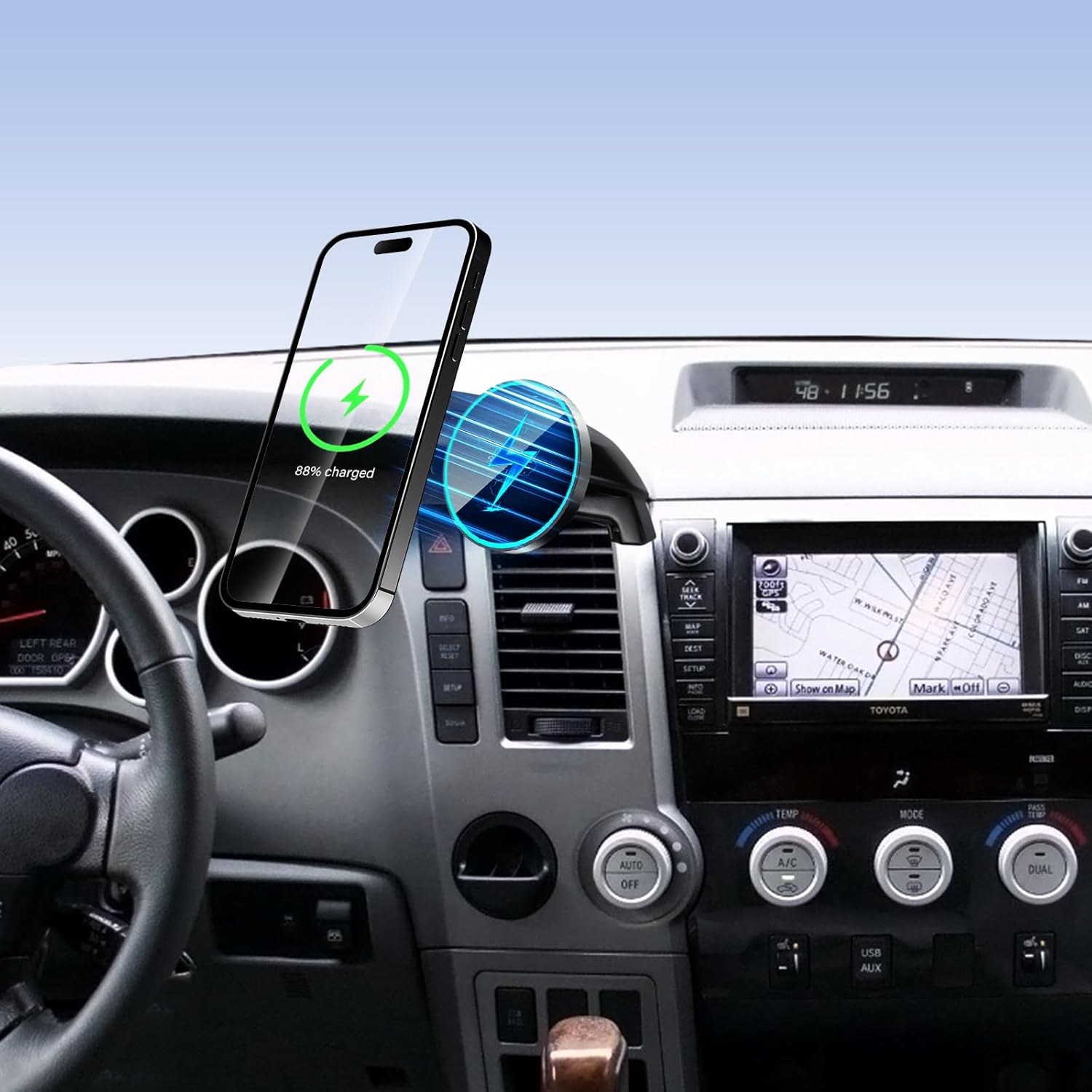 Phone Holder for Toyota Tundra 2007 2008-2013 Sequoia 2008-2015 2016 2017 Accessories Car Magnetic Phone Mount Compatible with