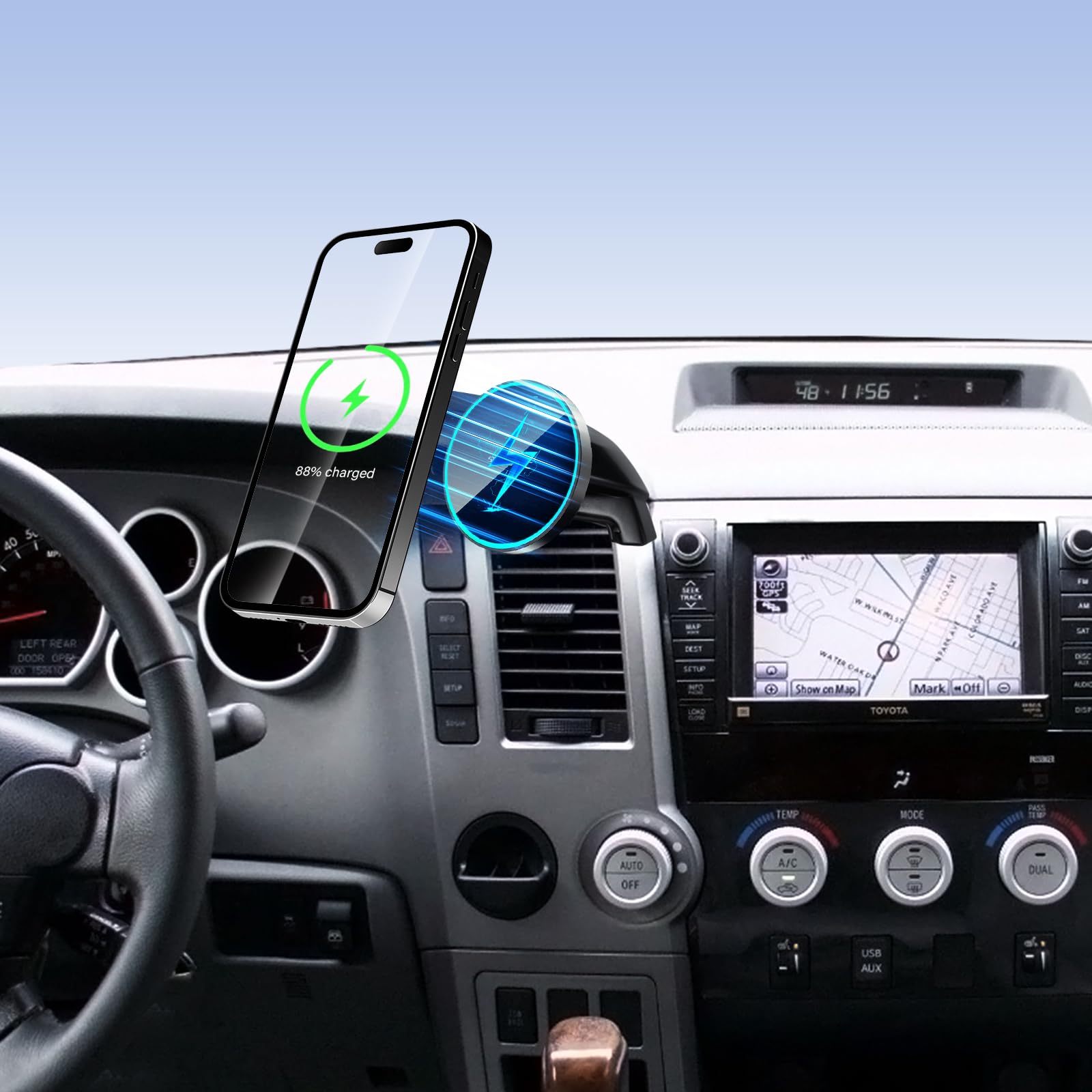 Phone Holder for Toyota Tundra 2007 2008-2013 Sequoia 2008-2015 2016 2017 Accessories Car Magnetic Phone Mount Compatible with