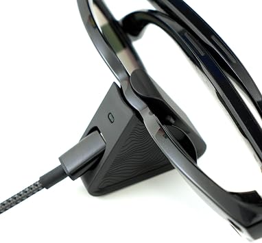 حامل شحن متوافق مع Ray-Ban Meta Wayfarer وHeadliner وSkyler مع USB من النوع C