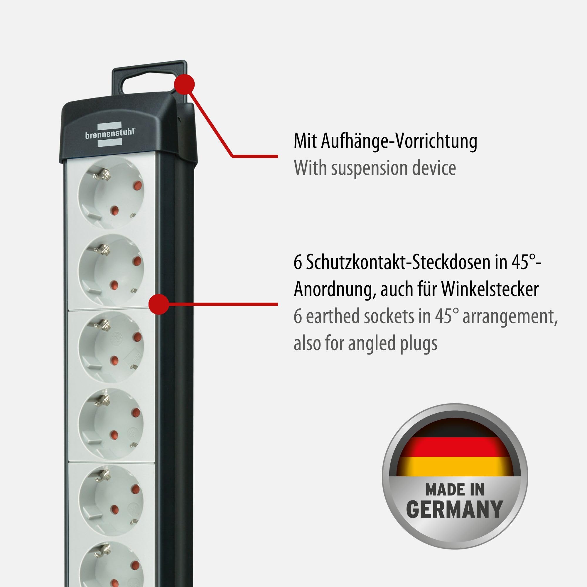 brennenstuhl 1951560100 Premium-Line schwarz / ligrau
