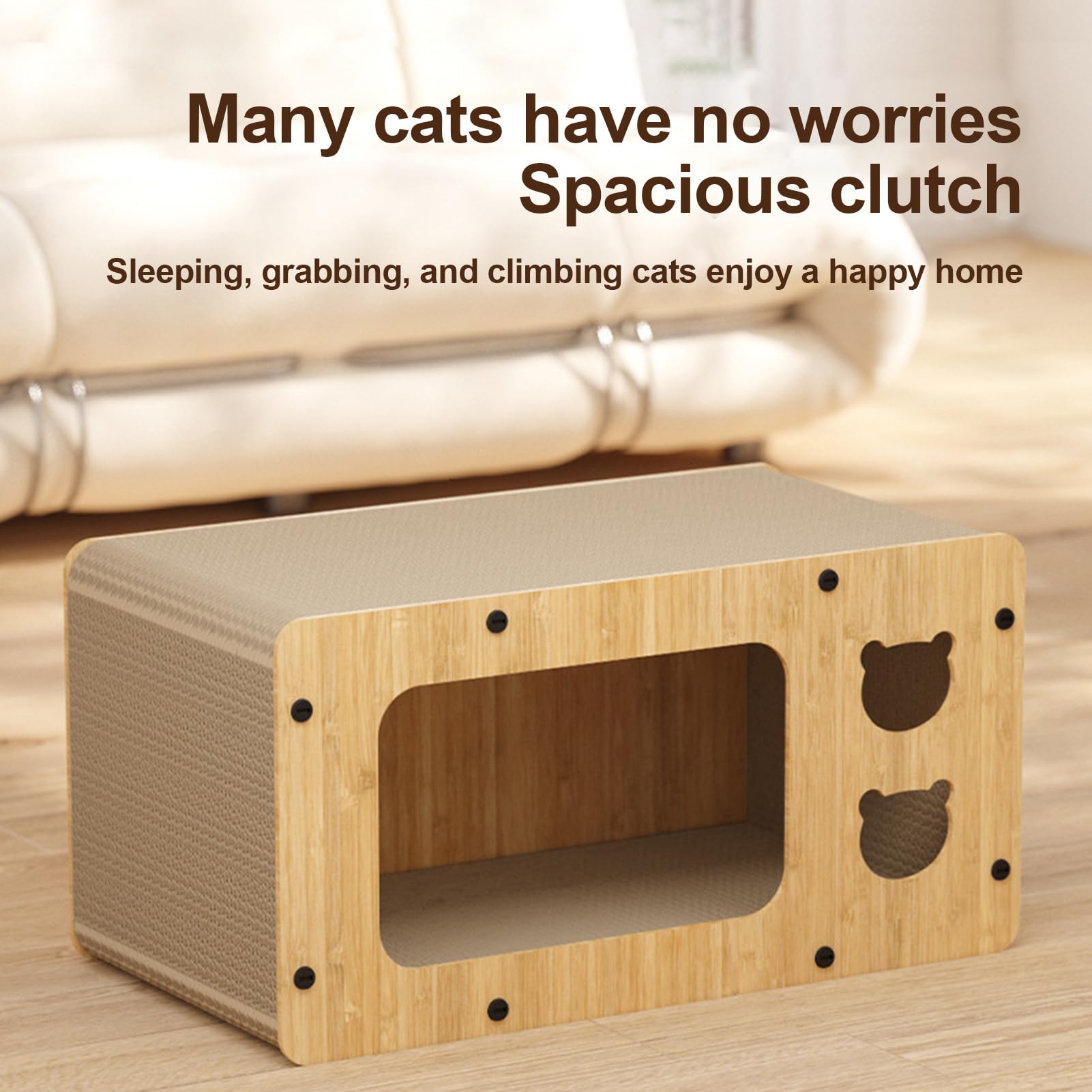 Afilador de garras de gato, caja de rascar para gatos resistente al desgaste, caja de rascar de cartón de alta ressi, Salón de raspador para gatos ondulados, 21,65 x 11,81 x 11,02 pulgadas, | Poste Rascador Tumbonero Para Mascotas Para Gatos De Todos Los