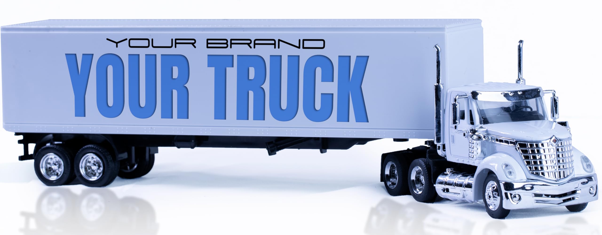 Shop72 Toys, Customize 18 Wheeler Toy Truck with Trailer as Gifts for Truckers Friends or Employees. Customize Replica of International Lonestar 18