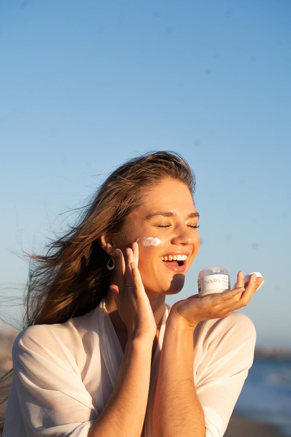 Noura Hydrating Face Moisturizer Cosmetics - Lightweight Daily Moisturizer for Hydration & Scar Repair with Aloe, Hyaluronic Acid, Chamomile & Vitamins E, C & B, 2oz