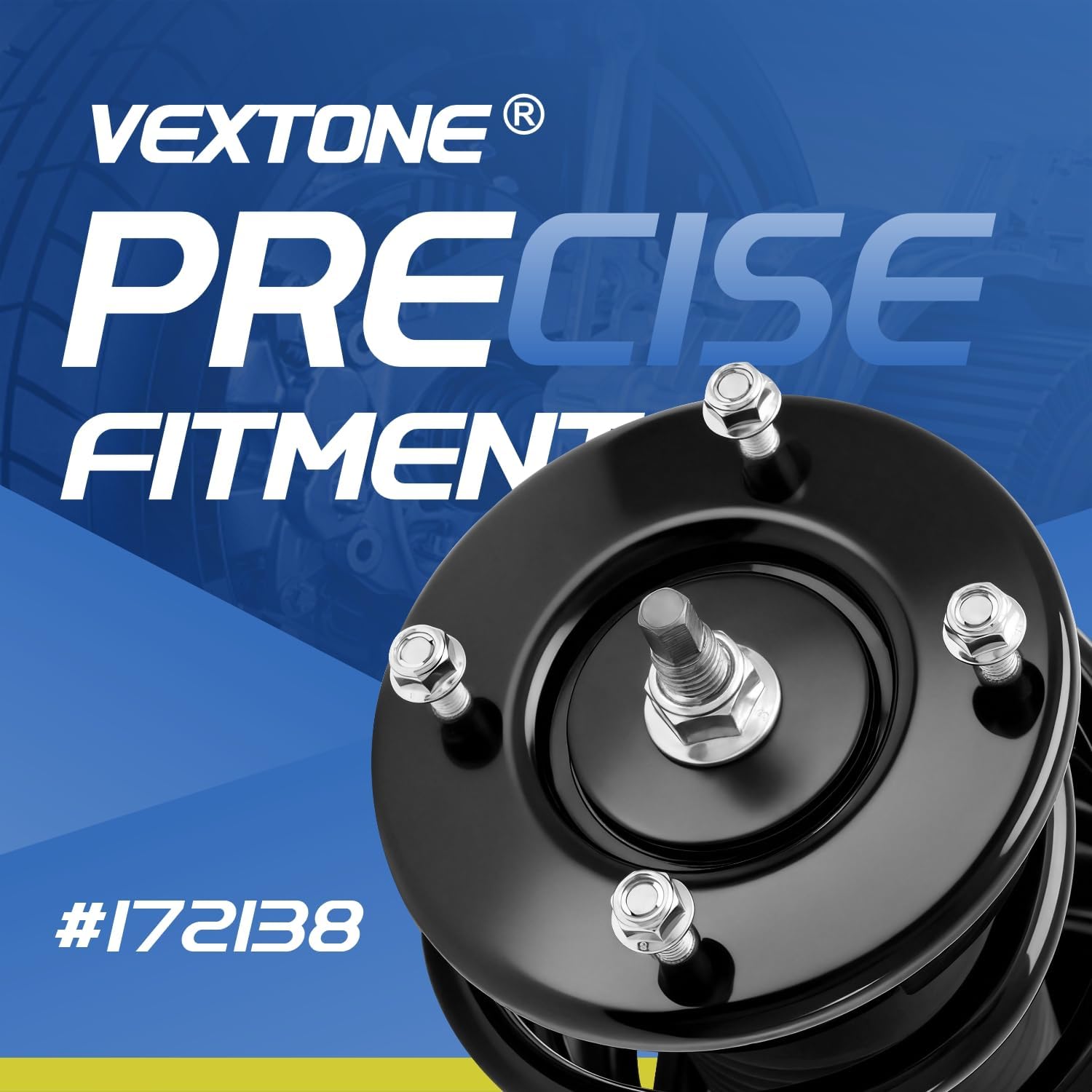 Vextone - 2x Front Struts Shocks Absorbers Fit for 2005 2006 Ford Mustang All Models, 2007 2008 2009 2010 Mustang Only Base/GT - Quick Install Replace 11950 1332349 172138 Ready Strut