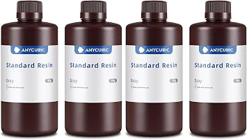 ANYCUBIC Photoforming 3D Printer, Resin for 3D Printing, Standard Resin, 405 nm, LCD/MSLA Printers, Hypoallergenic, Low Odor, High Definition, High Strength, Compatible with Photon Mono Series Gray