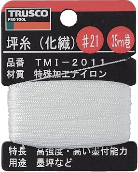 TRUSCO TMI-2011 Tsuboho Thread Synthetic Fiber #21, 98.4 ft 35 m Roll