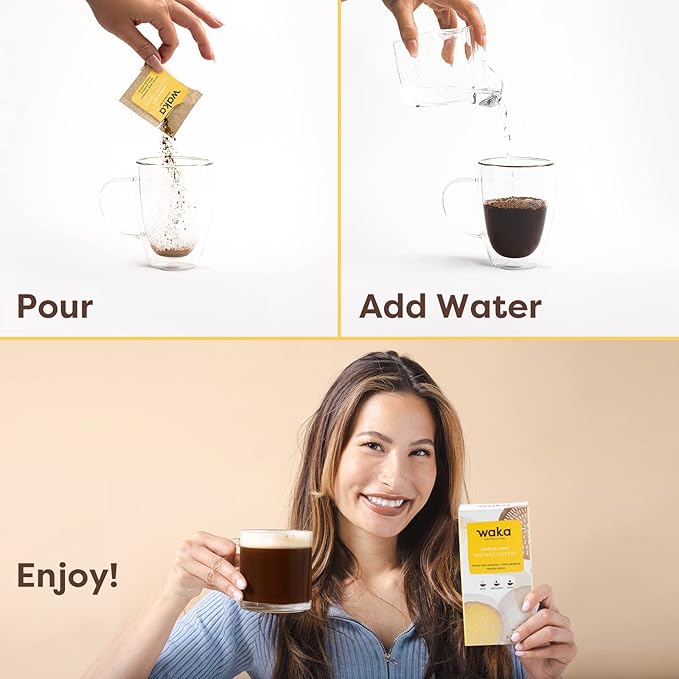 What sets Waka Instant Coffee apart is its commitment to sourcing beans directly from small-scale farmers in Papua New Guinea. This not only guarantees the finest, high-quality beans but also extends support to local communities. With every sip, you'll taste the smooth and well-balanced flavor, enriched with delightful hints of chocolate and nuts. It's a classic coffee experience with just the right level of intensity.