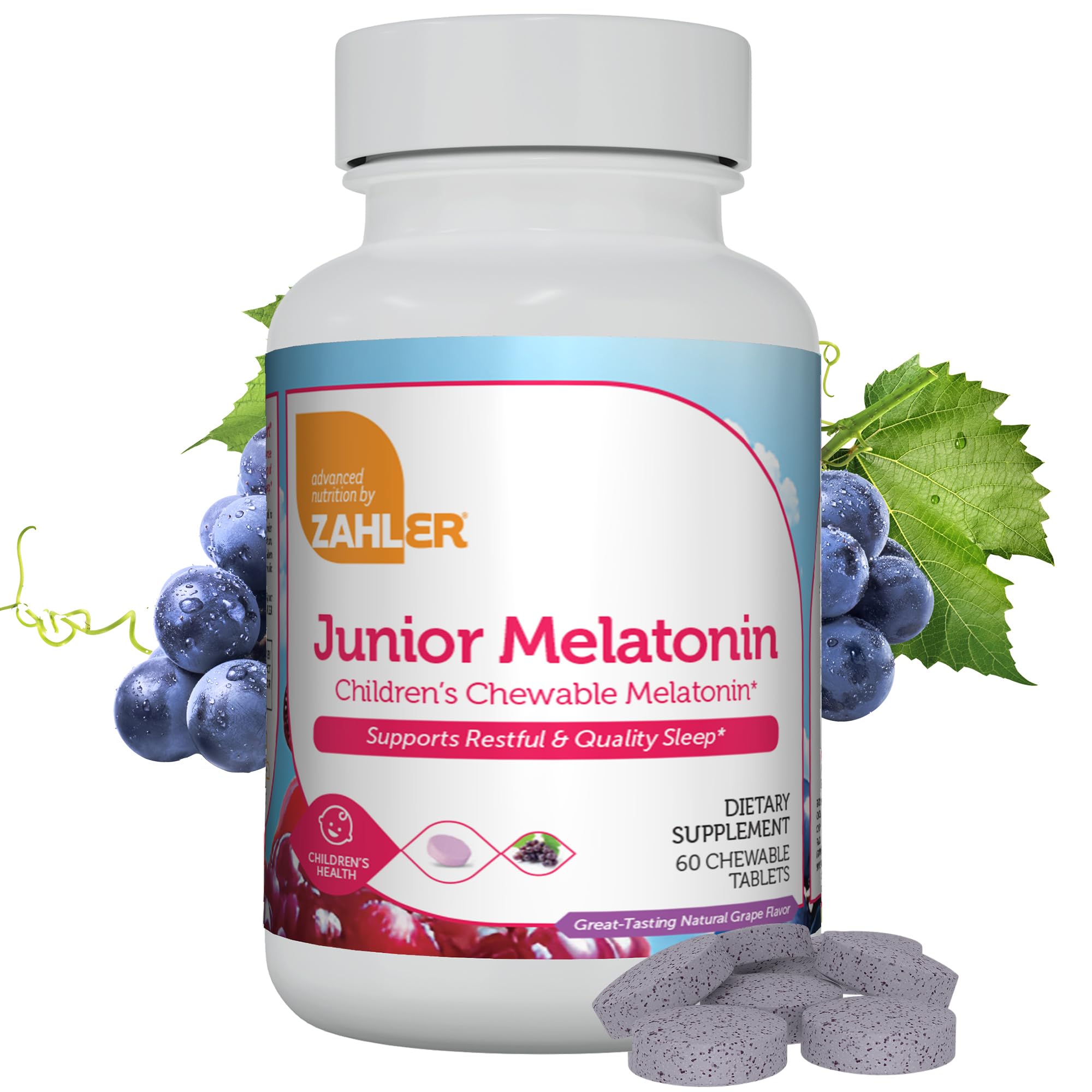 Zahler 1MG Children's Melatonin for Kids - Sleep Support and Quality Rest for Ages 4+ Delicious Natural Grape Flavor - Non GMO Kosher Low Dose Childrens Melatonin 1 MG (120) — Amazon image 7