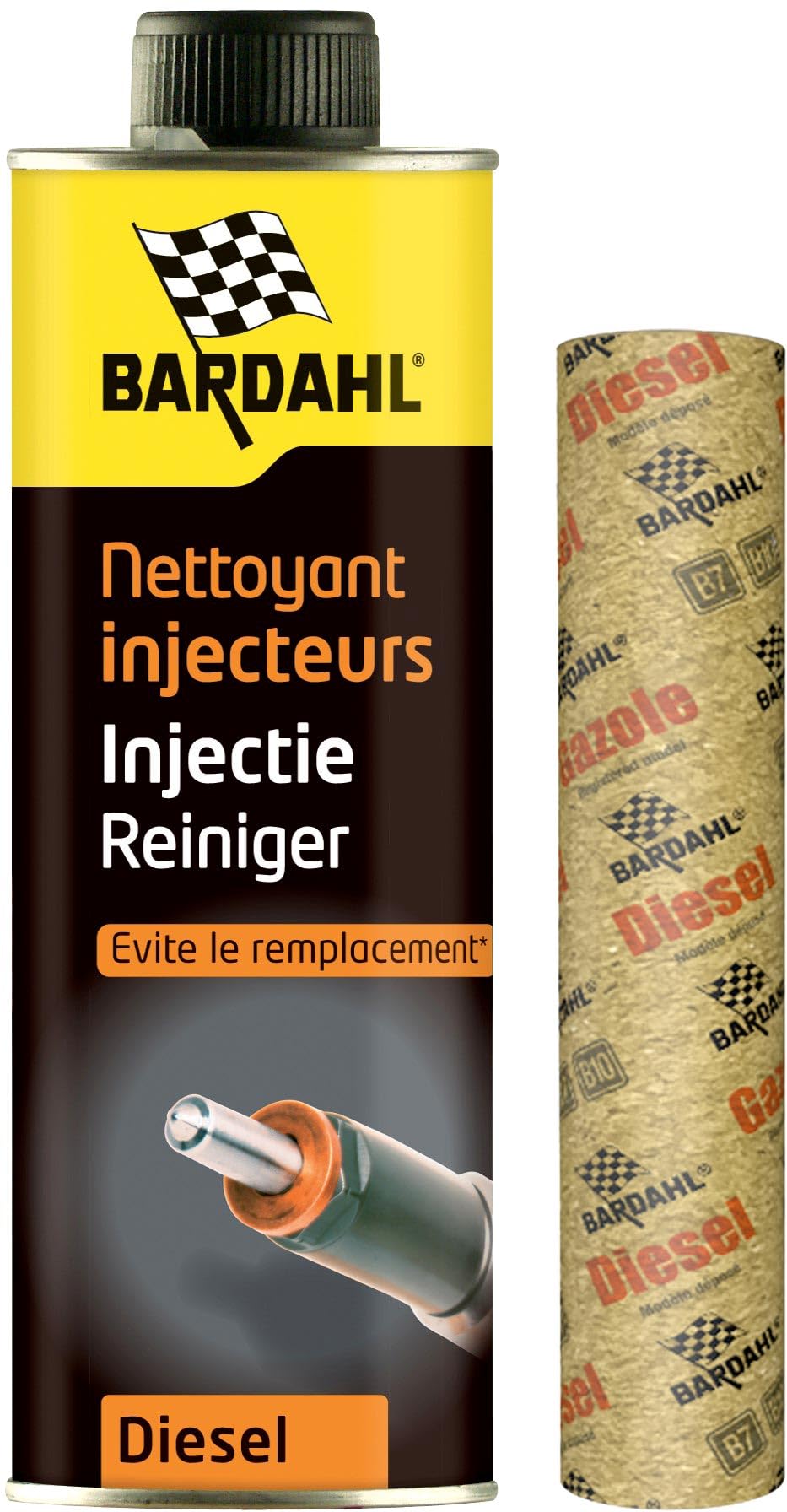 BarDahl Diésel Limpiador Inyectores, Elimina la Suciedad del Sistema de Alimentación sin Desmontar, Protege y Ayuda a Evitar el Desgaste del Motor, sin Plomo y sin Azufre - 0,5 L